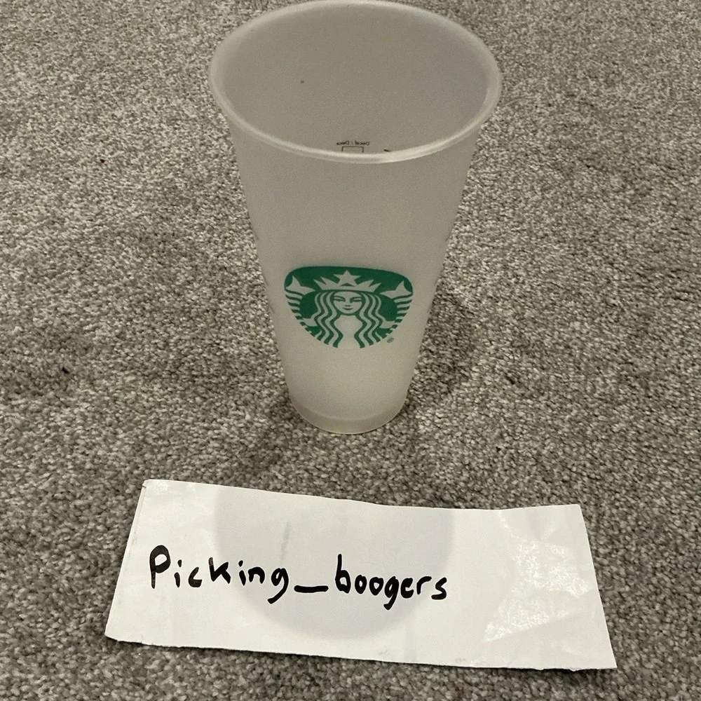 Starbucks Reusable Cold‎ Cups With One Lid, Lot Of 9! 24oz